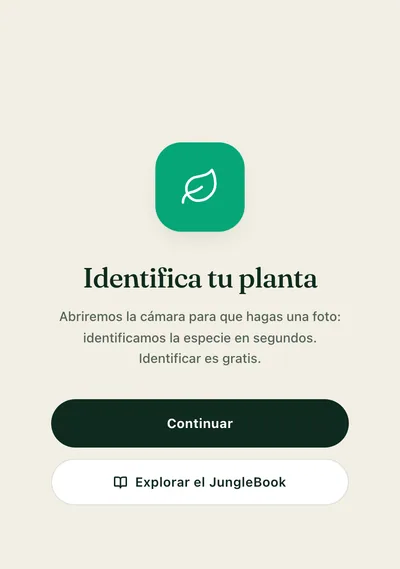 La enciclopedia JungleBook — una cuadrícula con buscador de especies verificadas a mano con etiquetas de cuidado