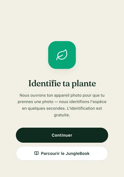L'encyclopédie JungleBook — une grille d'espèces vérifiées à la main, avec recherche et étiquettes de soin