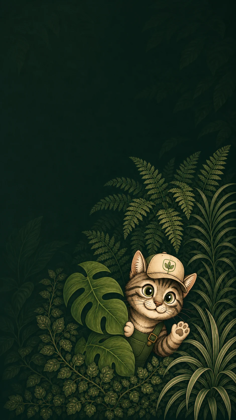 Mr. Kitty checking a plant for pet safety