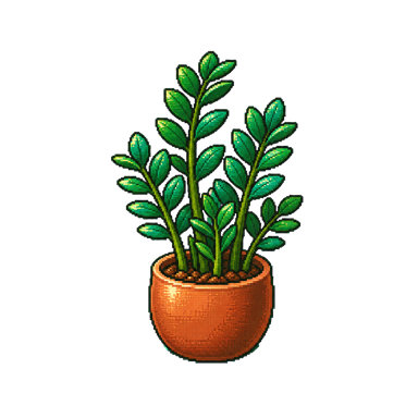 Garderobsblomma, pixel art