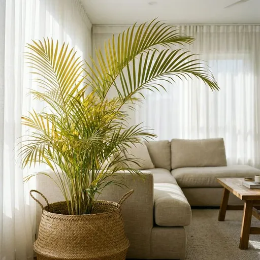 Areca palm (Dypsis lutescens) — a healthy specimen photographed indoors