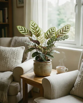 Pfauen-Korbmarante (Calathea makoyana)