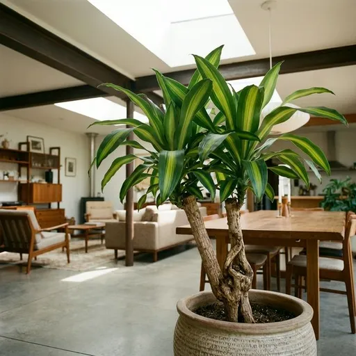 Corn plant (Dracaena fragrans) — a healthy specimen photographed indoors