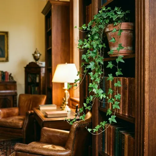 English ivy (Hedera helix) — a healthy specimen photographed indoors