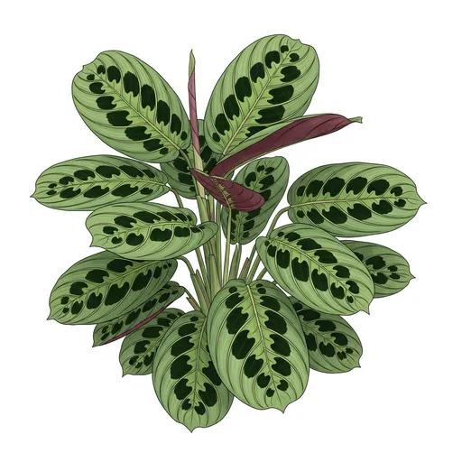 Prayer plant (Maranta leuconeura) — a healthy specimen photographed indoors