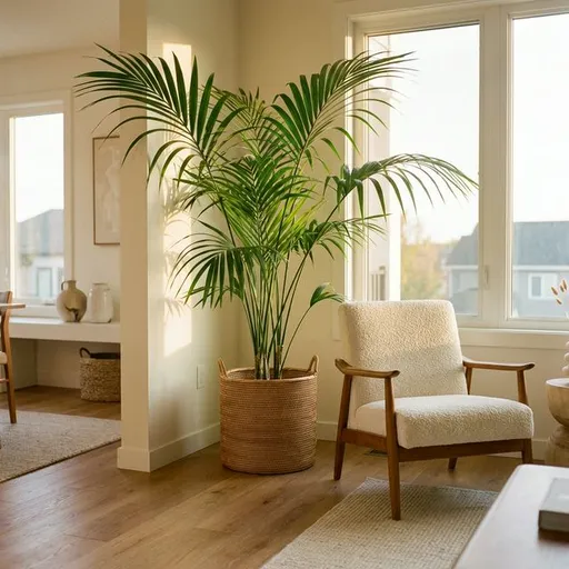 Kentia palm (Howea forsteriana) — a healthy specimen photographed indoors