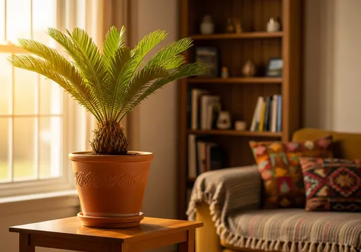 Sago palm (Cycas revoluta) — a healthy specimen photographed indoors