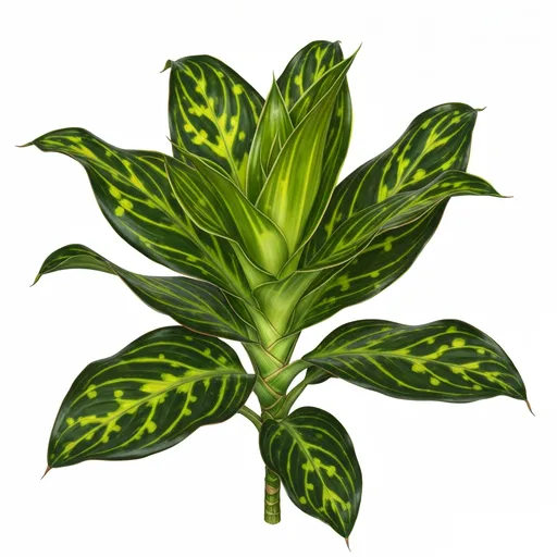 Dracaena (Dracaena reflexa) – ett friskt exemplar fotograferat inomhus