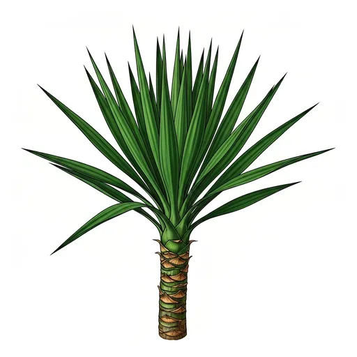Spineless yucca (Yucca elephantipes) — a healthy specimen photographed indoors